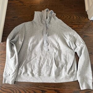 Velvet by Graham & Spencer Light Gray Drawstring Hoodie
